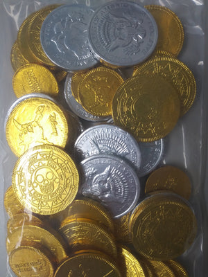 Chocolate Coins Close Up
