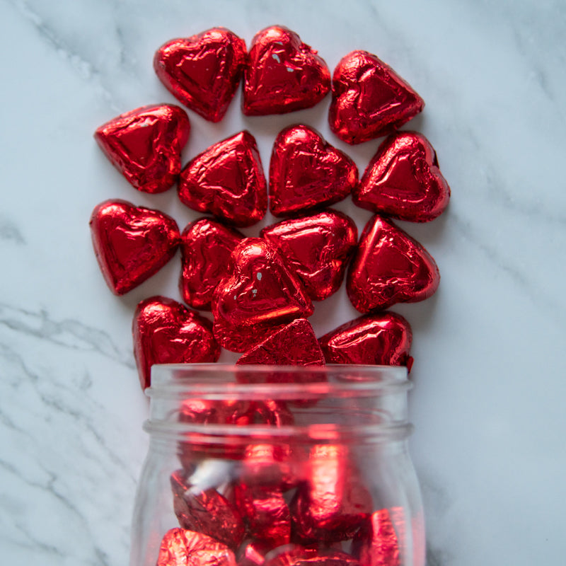 10010 Foiled Milk Chocolate Hearts 