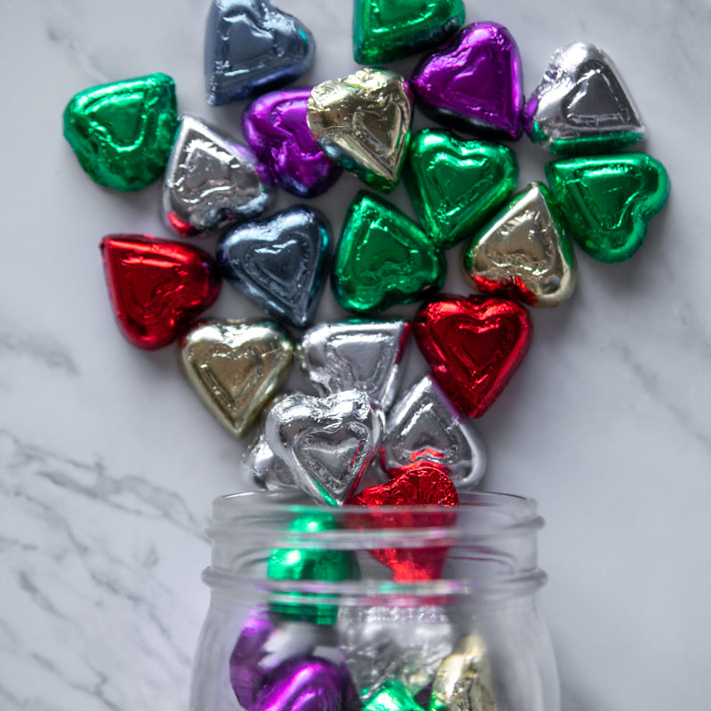 10005 Rainbow Dark Chocolate Hearts 