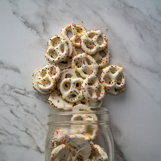 harvest sprinkled pretzels